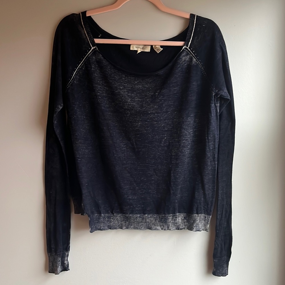Inhabit pullover denim print shirt